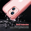 Diaclara Full Body Shockproof Protective Case Built in Touch Sensitive & HD Tempered Glass Screen Protector Designed for iPhone 13 6.1" (Pink)
