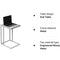HOME BI Sofa Side Table C-Shaped End Table,for Coffee Snack Laptop Holder