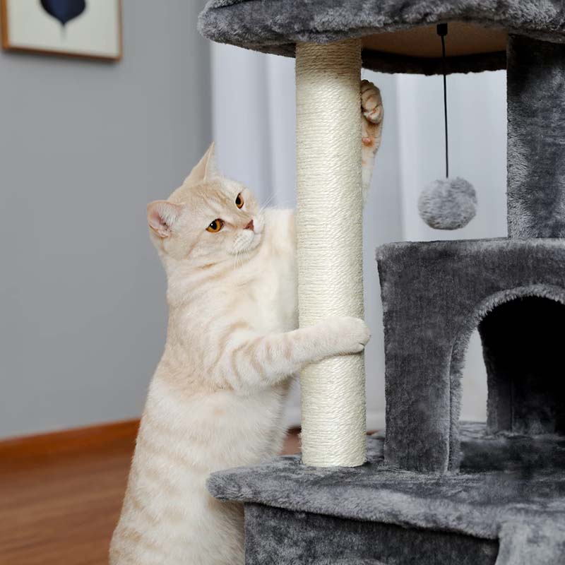 Eono Cat Tree 86cm Sisal Scratching Post Kitten Furniture with Dangling Toys Cats