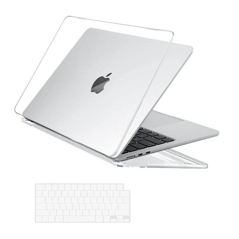 EooCoo Plastic Hard Shell Case + TPU Keyboard Skin Cover Compatible with New MacBook Air 13.6 inch Case