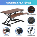 FITUEYES Height Adjustable Standing Desk 32” Wide Sit to Stand Converter Stand Up Desk