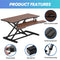 FITUEYES Height Adjustable Standing Desk 32” Wide Sit to Stand Converter Stand Up Desk