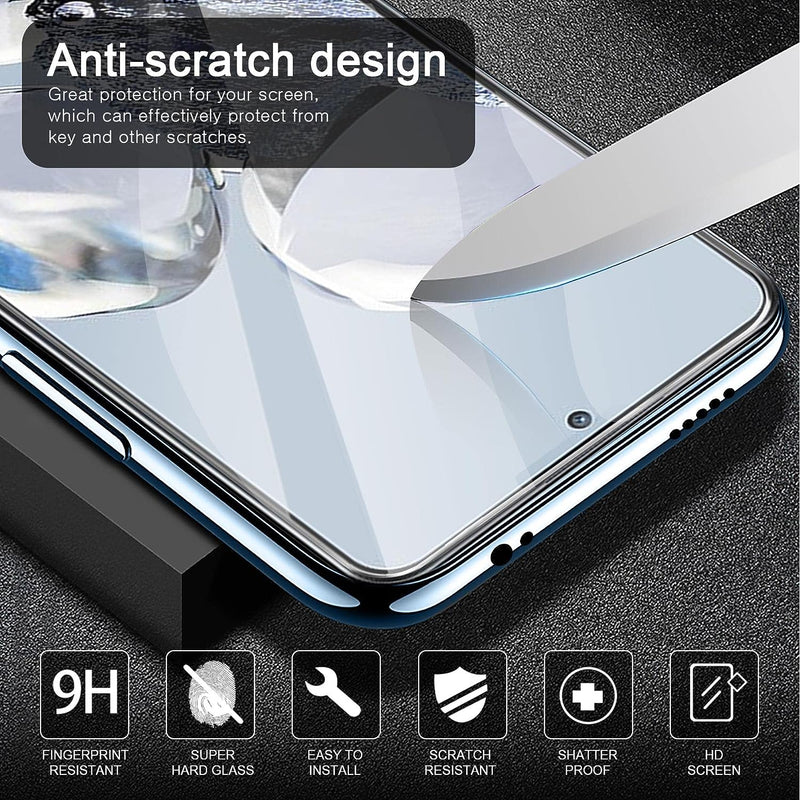 FLLAO Xiaomi 12T / 12T Pro 5G Transparent Soft TPU Silicone Bumper Shockproof Case with 1 Screen Protector
