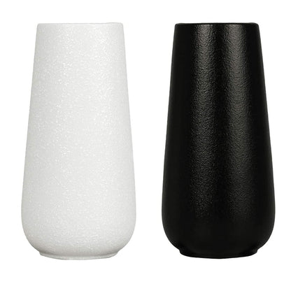 FanChose Set of 2 Matte Modern Ceramic Flower Vase For Home Office Living Room Hotel Decor