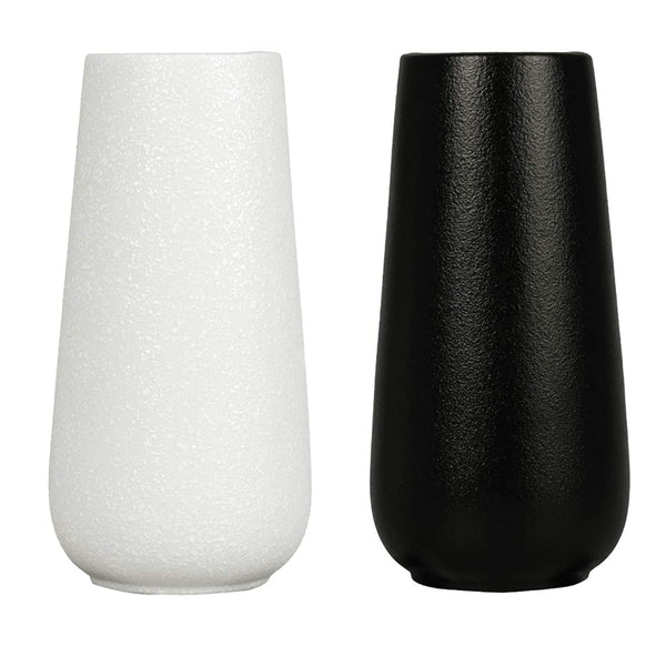 FanChose Set of 2 Matte Modern Ceramic Flower Vase For Home Office Living Room Hotel Decor