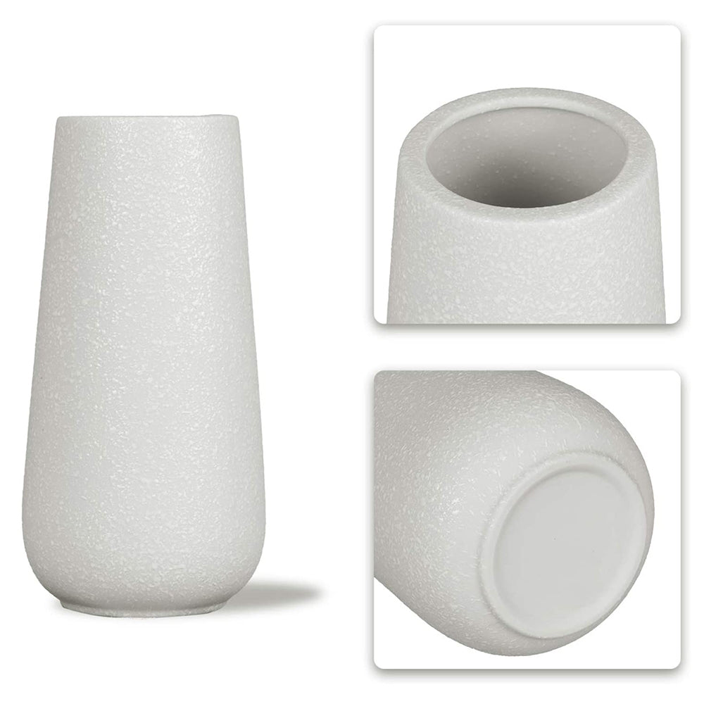 FanChose Set of 2 Matte Modern Ceramic Flower Vase For Home Office Living Room Hotel Decor