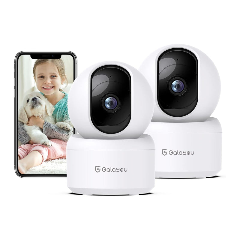 GALAYOU 2K 360 Degree WiFi Indoor Security Camera - G2 - 2 Pack