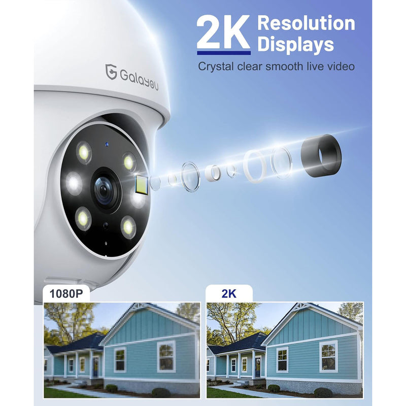 GALAYOU 2K 360° WiFi Security Camera Outdoor with Color Night Vision - Y4