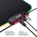 GIM RGB Gaming Mouse Pad, 4 USB Port, 14 Lighting Modes Anti-Slip Rubber Base 31.5×11.8 inches