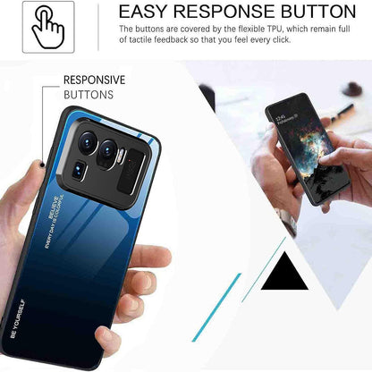 GOGME Gradient Color, Anti-Scratch Tempered Glass Case For Xiaomi Mi 11 Ultra