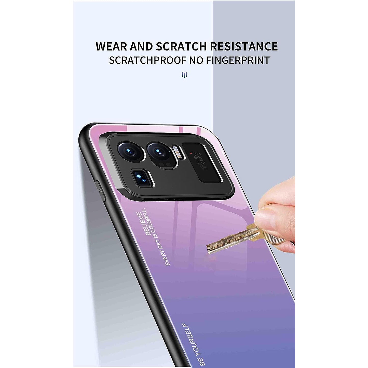 GOGME Gradient Color, Anti-Scratch Tempered Glass Case For Xiaomi Mi 11 Ultra