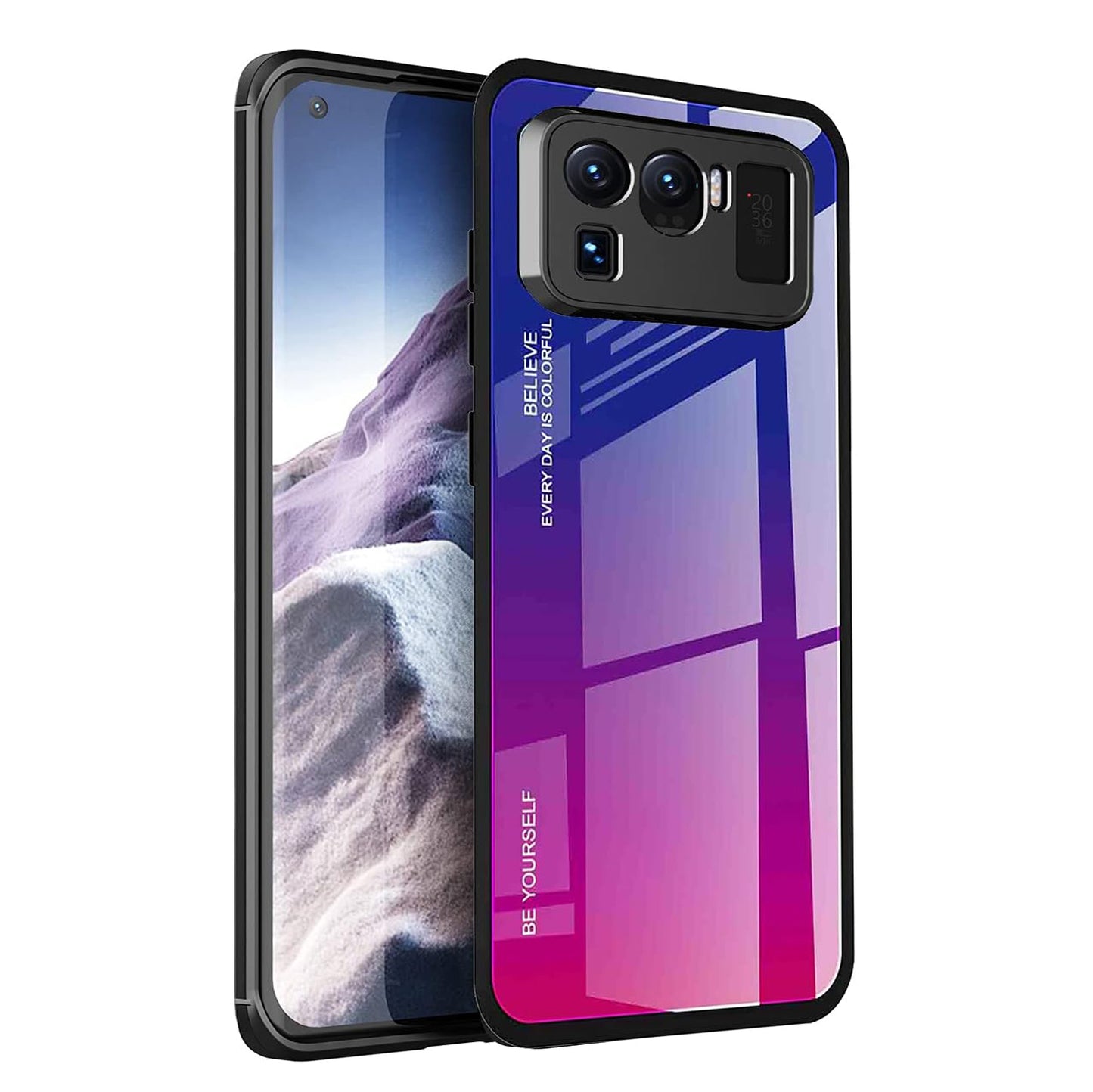GOGME Gradient Color, Anti-Scratch Tempered Glass Case For Xiaomi Mi 11 Ultra
