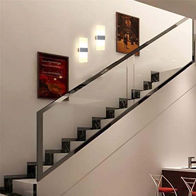 Glighone 12W Wall Light LED Indoor Acrylic Modern Wall Lamp 3000K Warm White | 2Pack