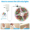 Goohue LED RGB Colorful Strip Light with Remote Or App Control - (10m/32ft)