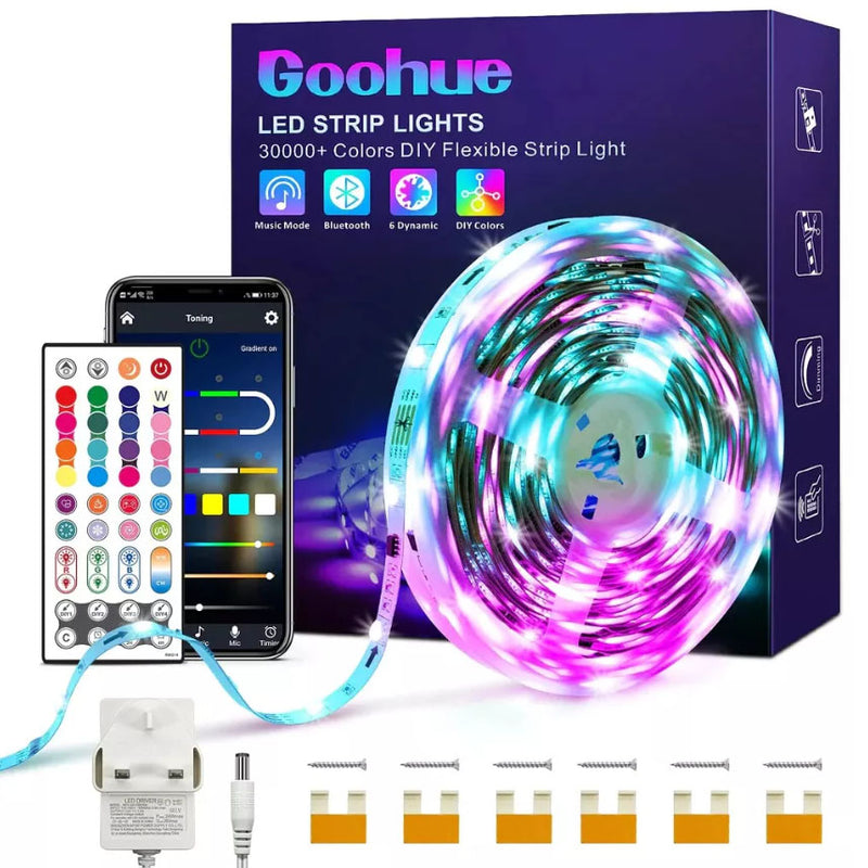 Goohue RGBIC LED Rainbow Dream Colour Strip Light - (10m/32ft)