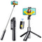 Gritin 3 in 1 Bluetooth Tripod Extendable and Portable Selfie Stick with Wireless Remote