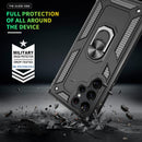 Gritup Samsung Galaxy S22 Ultra Shockproof Protective Ring Holder Kickstand Case with HD Screen Protector