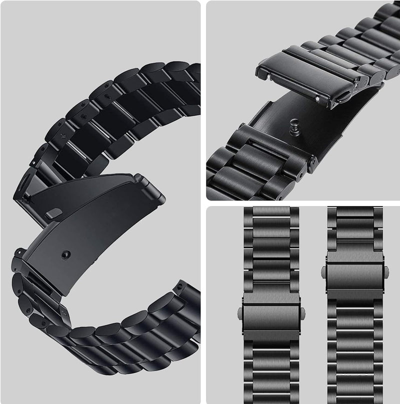 HATALKIN 20mm Stainless Steel Watch Band For Apple, Galaxy, Fitbit, Garmin Smart Watches