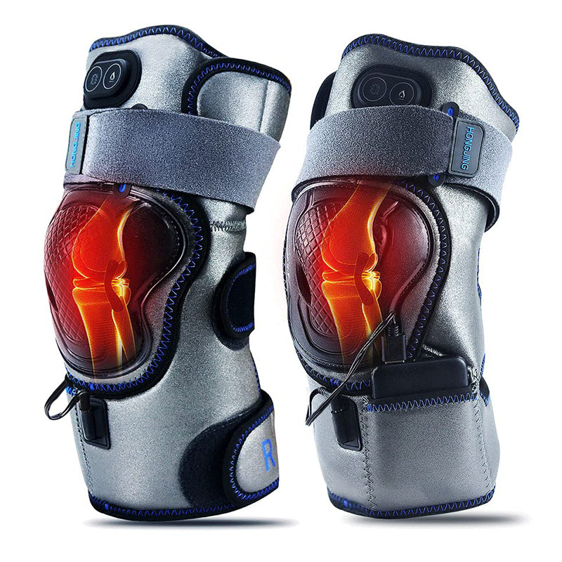 HONGJING Cordless Electric Knee Pad Wrap, Heat and Vibration for Arthritis Knee Pain