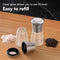 H&S Salt And Pepper Grinder Set - Manual Mill Grinders For Kitchen - Glass & Stainless Steel Spice Mills With Adjustable Coarseness