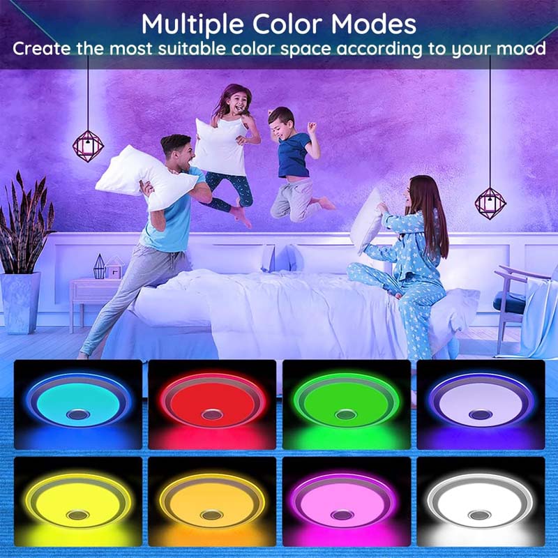 Halussoer Smart RGB LED Ceiling Light with Bluetooth Speaker 56W | ZP016