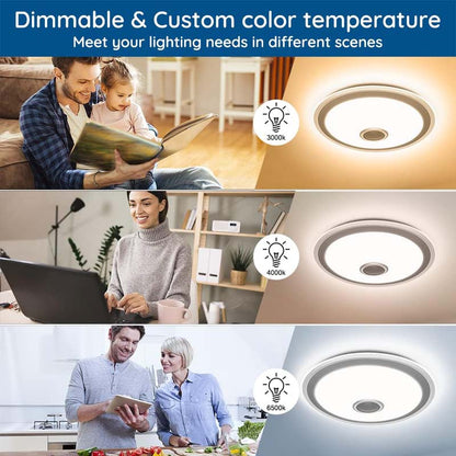 Halussoer Smart RGB LED Ceiling Light with Bluetooth Speaker 56W | ZP016