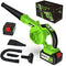 Huepar 2-IN-1 Electric Cordless Leaf Blower Sweeper and Dust Vacuum with 21V Li-ion Battery and Fast Charger