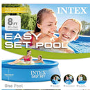 INTEX 28106NP Easy Set Inflatable Swimming Pool 8ft x 24in Puncture Resistant Material 513 Gallon