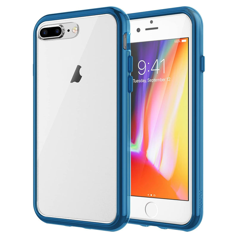 JETech Case for iPhone 8 Plus/ iPhone 7 Plus 5.5-Inch, Anti-Scratch, Shock-Absorption Bumper Cover, Clear Navy