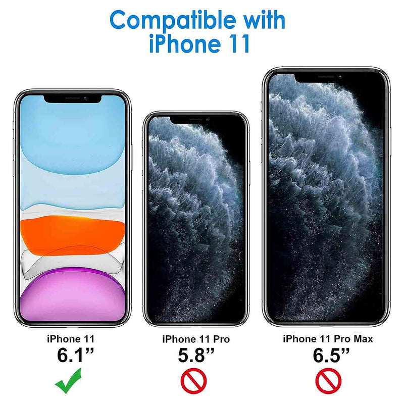 JETech Shockproof Bumper Anti-Scratch Clear Back Case for iPhone 11 (2019) 6.1-Inch