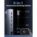 JSAUX 6-in-1 Steam Docking Station Compatible with ROG Ally/Steam Deck-HB0603