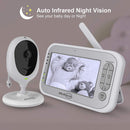 JSLBtech Video Baby Monitor Split Screen with 2 Cameras 5 Inch LCD Screen