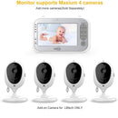 JSLBtech Video Baby Monitor with 1 Camera and 4.3" LCD,Auto Night Vision,Two-Way Talkback