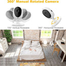 JSLBtech Video Baby Monitor with 1 Camera and 4.3" LCD,Auto Night Vision,Two-Way Talkback