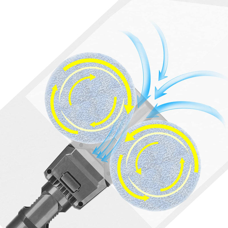 Jajadeal Electric Mop Head Attachments for Dyson with 12 Mop Pads and 1 Water Tank