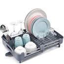 KINGRACK Expandable Dish Rack,Foldable Stainless Steel Dish Drainers With Removable Cutlery Holder