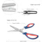KUONIIY Pinking Shears Fabric, Professional Zigzag Scissors Set With Thread Cutter