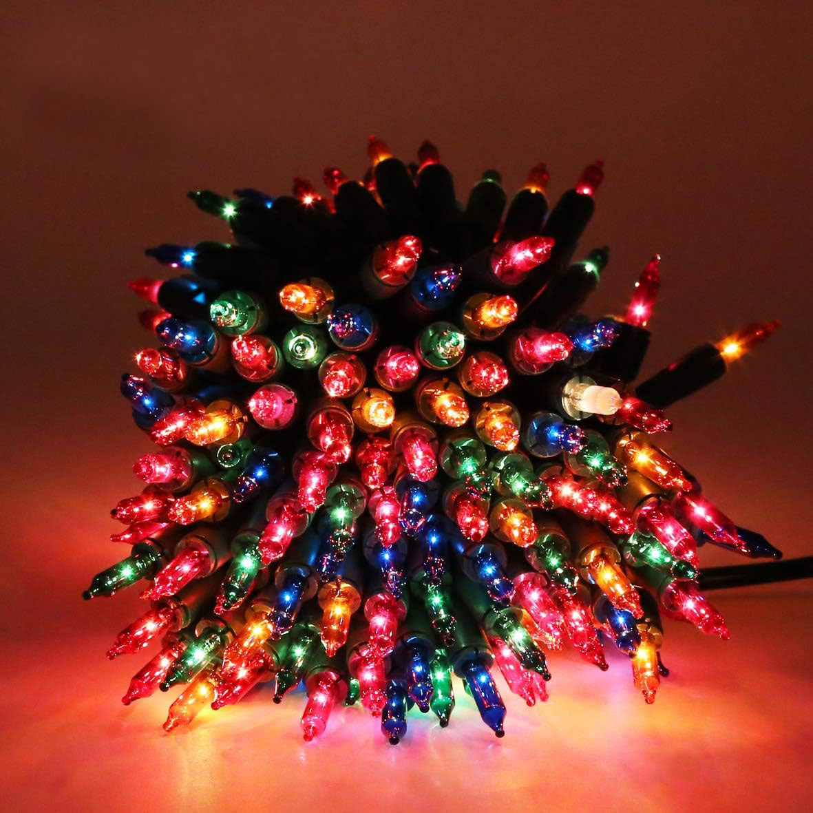 Konstsmide Fairy Lights/240 Multi Coloured Bulb Traditional Style Light Set - (55m)