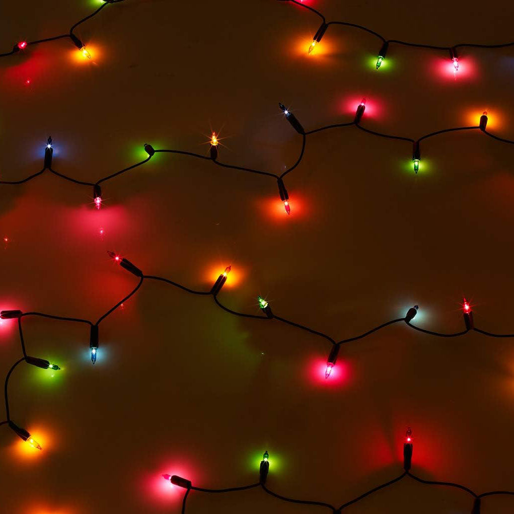 Konstsmide Fairy Lights/240 Multi Coloured Bulb Traditional Style Light Set - (55m)