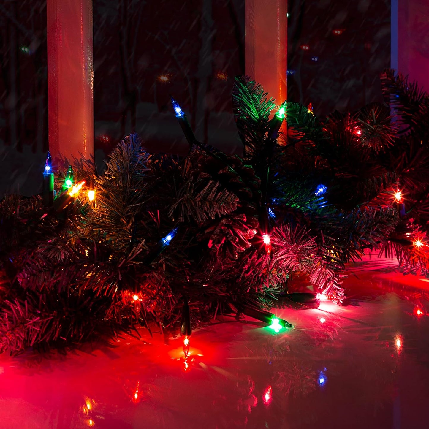Konstsmide Fairy Lights/240 Multi Coloured Bulb Traditional Style Light Set - (55m)