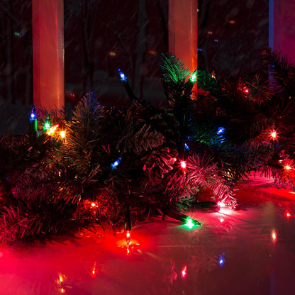 Konstsmide Fairy Lights/240 Multi Coloured Bulb Traditional Style Light Set - (55m)