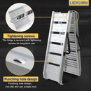 LIEKUMM HR800S-S 180cm Aluminum Loading Ramp Foldable | 1 Pack Silver
