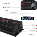 LVYUAN Power inverter 1500W / 3000W 24V to AC 230V LCD Dual USB voltage converter | F-1500H