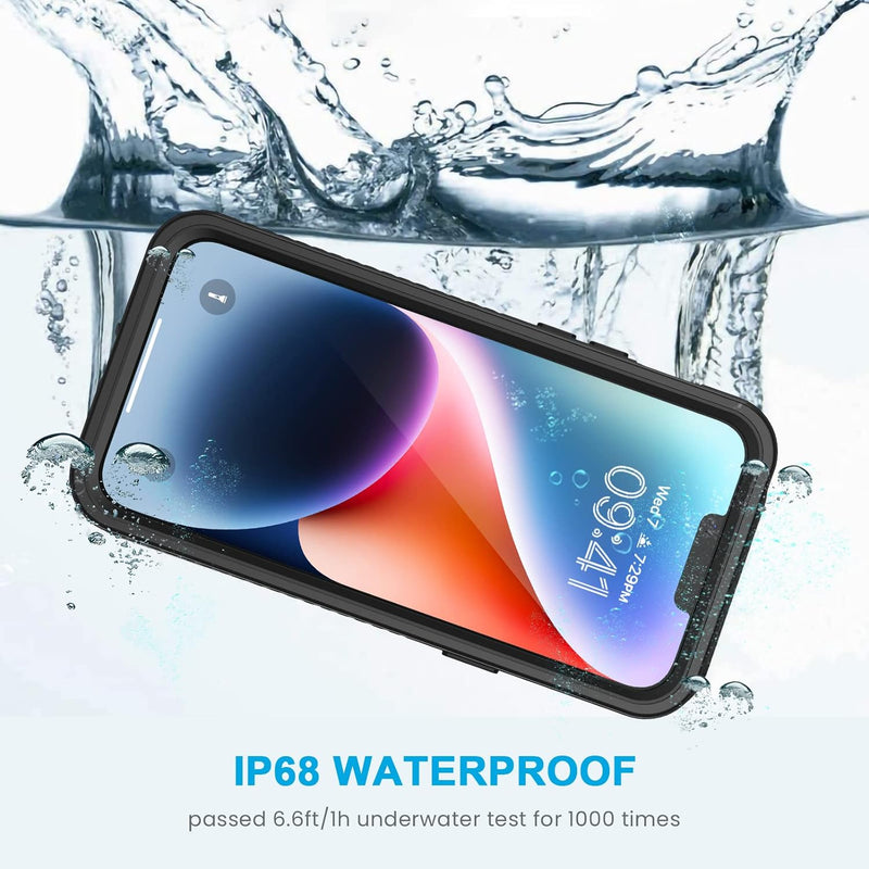 Lanhiem IP68 Waterproof 360 Degree Full Body Protective Case For iPhone 14 (6.1 inches)