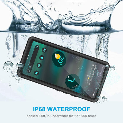 Lanhiem Pixel 6a Waterproof Dustproof Shockproof Case with Built-in Screen Protector