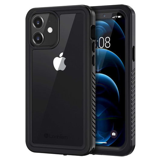 Lanhiem iPhone 12 Waterproof Dustproof Shockproof Case with Built-in Screen Protector
