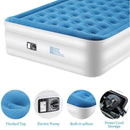 Lunvon Air Bed Inflatable Double Size Air Mattress with Built-in Electric Pump Storage Bag 80 x62x 18.5 in