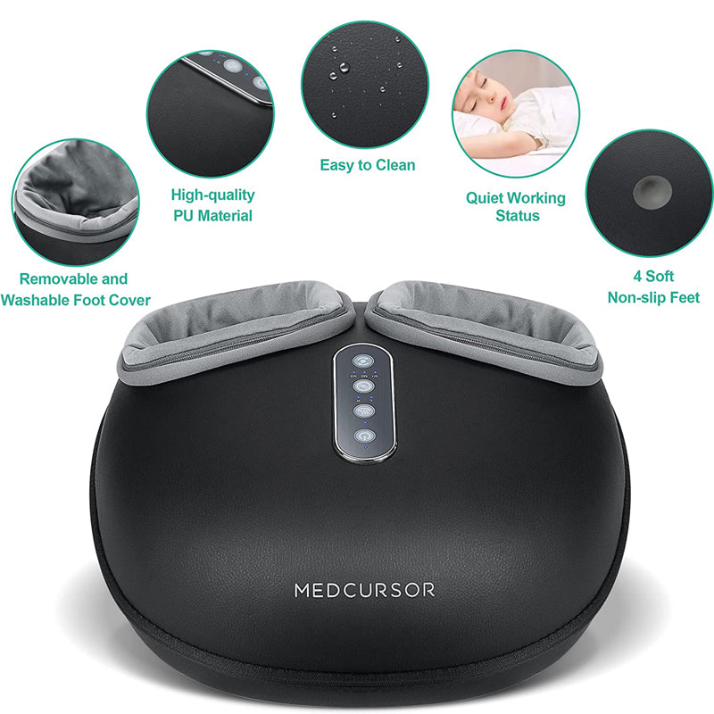Medcursor Foot Massager Machine with Heat Function Multi-Level Settings & Adjustable