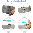 Microwear Watch Strap,20mm Replacement Stainless Steel Metal Mesh Band