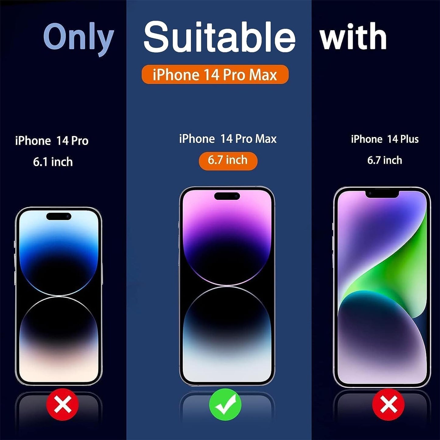 Milomdoi [10 in 1] Clear Case with MagSafe 3 Pack Screen Protector, 3 Pack Camera Lens Protector for iPhone 14 Pro Max